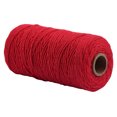 thumbnail image 2 of FELTECHELECTR Hilo de algodón natural trenzado de 100 m de largo y 3 mm de ancho, cuerda de algodón para tapicería, multiusos, para colgar alfombras y hacer manualidades (rojo), 2 of 7
