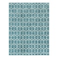 thumbnail image 3 of Unique Loom Matrix Trellis Collection Area Rug - Tile (9' x 12' 2" Rectangle Blue/Ivory), 3 of 7