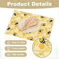 thumbnail image 3 of Honeycomb Bees Placemats Set of 6 Honey Bee Floral Table Place Mats 11.8x17.7 Inch Non-Slip Linen Washable Table Mats Heat Resistant Placemats for Kitchen Dining Tables Outdoor Party Wedding, 3 of 9