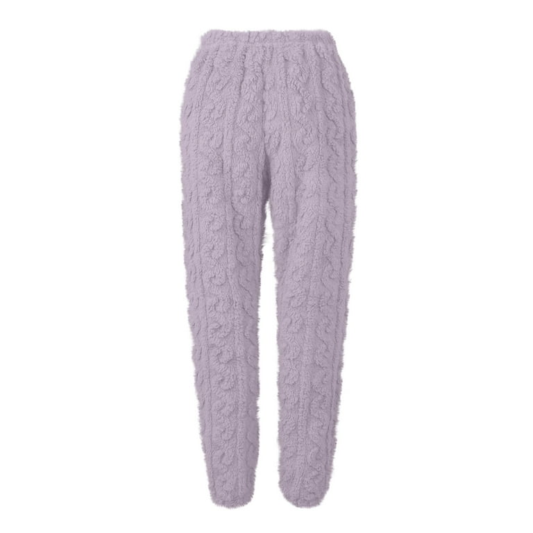Qcmgmg Petite Sweatpants for Women with Pockets Winter Warm Loose Thick  Fleece Pajama Pants Women Thermal High Waist Plush Lounge Pants Women Fuzzy  Cozy Wide Leg Cold Weather Sweat Pants for Womens 