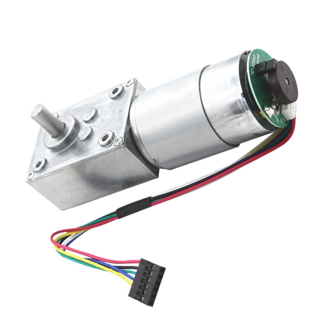 Reductor de velocidad eléctrico de CC de 12 V, 24 V, 12 rpm - 470 rpm, con codificador y alto par. 24 V 260 rpm