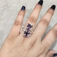 thumbnail image 2 of Natural Amethyst Ring, Rough Amethyst Gemstone Ring, Feb Birthstone, Double Stone, 925 Sterling Silver, Womens Ring, Christmas, Thanksgiving, Handmade, Statement Jewelry, Rough Gemstone Jewelry, 2 of 6