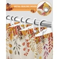 thumbnail image 4 of Orange Thanksgiving Fall Shower Curtain Set ，Waterproof Fabric Shower Curtains Orange Blue Pumpkins Botanical Rustic Shower Curtains for Bathroom,Bathroom Decor 72"x72", 4 of 7