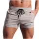 thumbnail image 2 of pstuiky Pantalones cortos de gimnasio para hombre, Pantalones cortos casuales de moda para hombre, de color liso, con bolsillo y cintura elástica. Pantalones cortos cargo, 2 of 7
