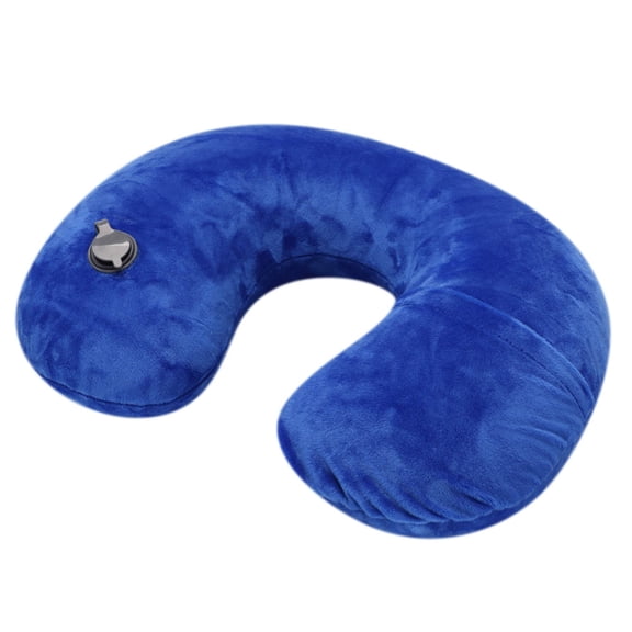 Airplane Sleep Support Inflatable U-Shaped Hump Neck Pillow for Travel, Soft Warm Texture, Elastic Comfortable