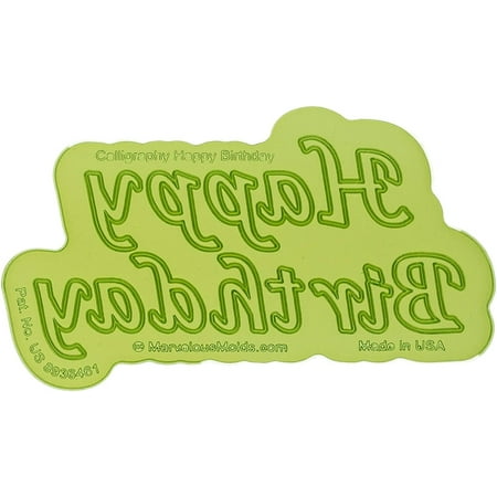 

Calligraphy Happy Birthday Flexabet Silicone Phrase Maker for Cakes by Marvelous Molds