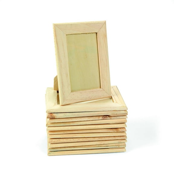 Fun Express DIY Wooden Picture Frame Craft Kit, 12 Pieces