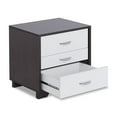 thumbnail image 5 of Knubmt 3 Drawers Beside Table with Handle, Wood Nightstand for Living Room, Bedroom, White + Black, 5 of 5