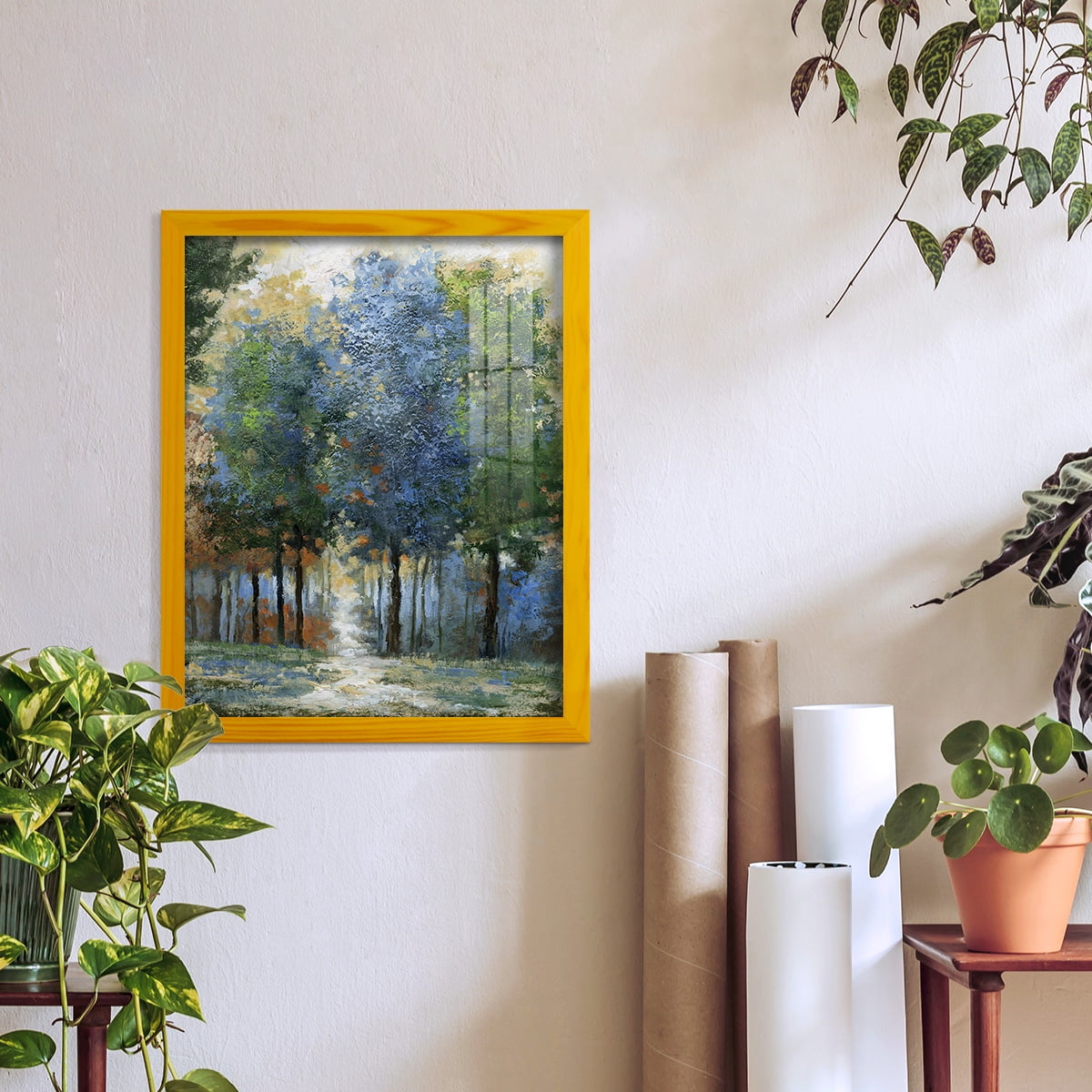 Afternoon Light -Framed Print w/glass-Sunflower Yellow