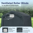 thumbnail image 3 of SUMMIT LIVING 15 x 10 ft Outdoor Portable Storage Shed, Garden Tool Storage Tent Shelter with Roll-up Zipper Door & Waterproof Canopy, Dark Gray, 3 of 10