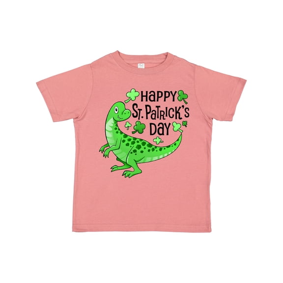 Inktastic Happy St. Patrick's Day Green Dinosaur Boys or Girls Toddler T-Shirt