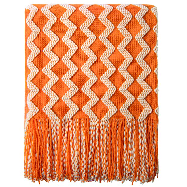 NTBAY Acrylic Knitted Throw Blanket, Lightweight and Soft Cozy Decorative Woven Blanket with