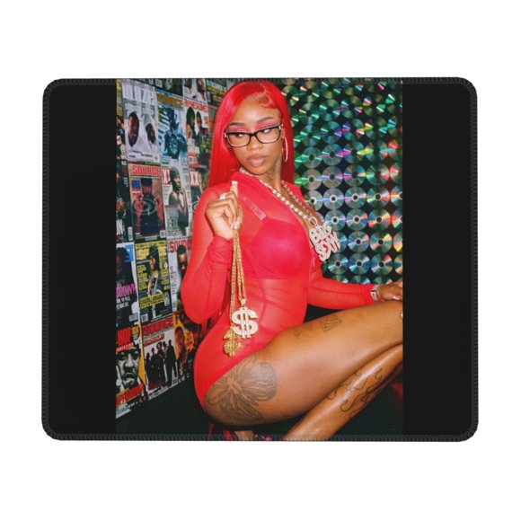 Sexyy Red Rubber Lock Edge Mouse pad, Office Desk pad, Writing pad, Multi Code Game pad Mouse Pads for Computers Laptop Mouse Mouse Pad