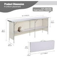 thumbnail image 6 of REDCAMP Portable Bar Table, 81.5" Extra Long Folding Bar Table with Carry Bag for Outdoor & Indoor Use, Parties, Events, Camping, Picnics, White, 6 of 9