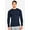 Navy, variant on SLM Men’s 100% Cotton Thermal Top Waffle Knit Henley Undershirt