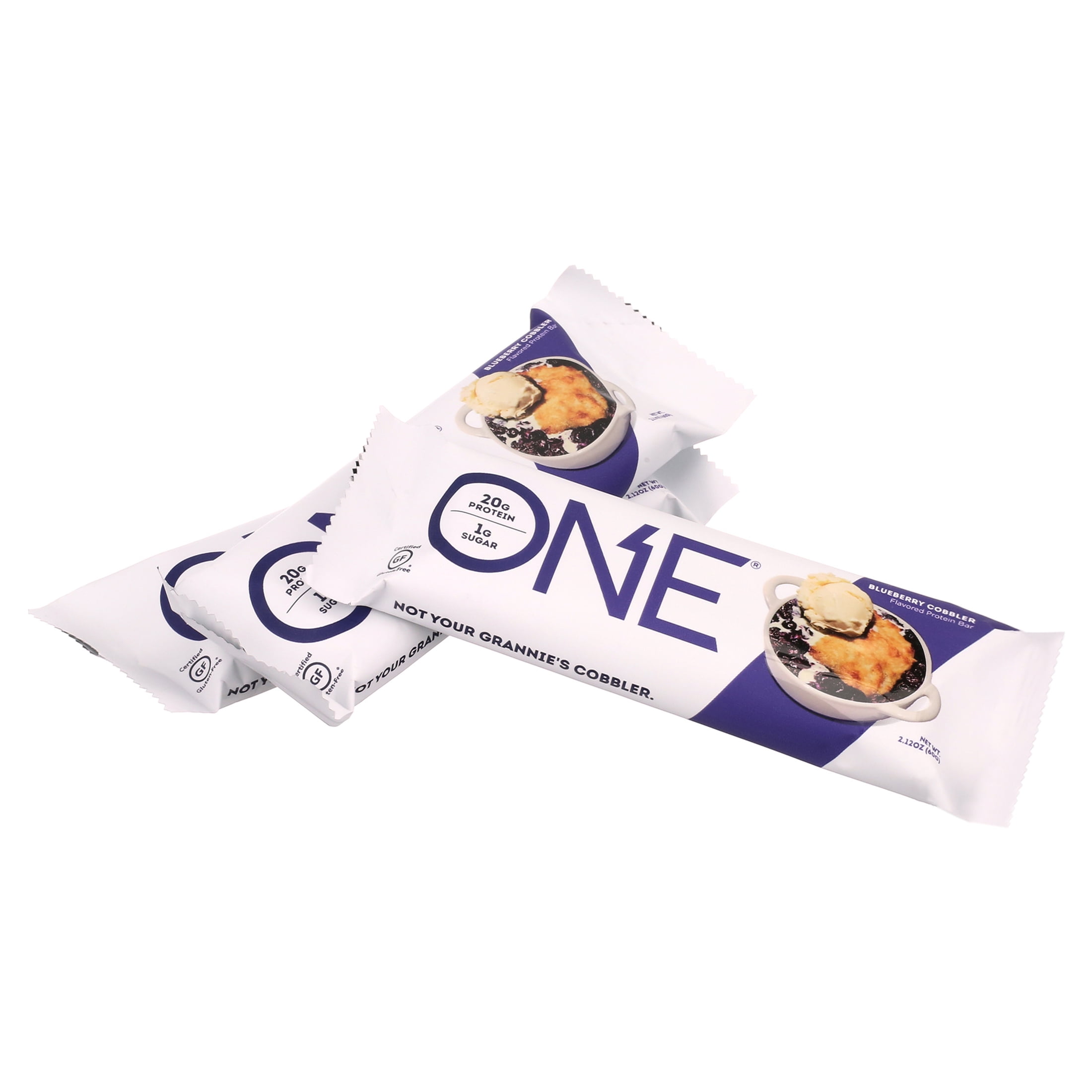 ONE Brands Protein Supplement Bar, Blueberry Cobbler, 20g Protein, 12 Count