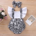 thumbnail image 2 of Felwors Infant Baby Girls Ruched Ruffles Cute Romper Bodysuit Casual Clothes, 2 of 8
