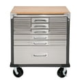 thumbnail image 2 of Seville Classics UltraHD 6-Drawer Rolling Lockable Storage Small Cabinet, 28"  Wx 18" D x 34.5" H, Graphite, 2 of 10