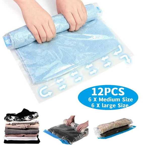 Space Saver Bags Vacuum Storage Bags Travel Compression Bags for Clothes Travel Accessories Roll-up Vacuum Seal Bags for Travel