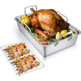 VeZee Disposable Oval Roasting Pan - Durable Turkey Roaster Pans Extra  Large, Heavy-Duty Aluminum Foil, Deep, Oval Shape for Chicken, Meat,  Brisket