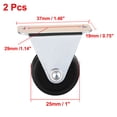 thumbnail image 2 of Unique Bargains 1 Inch Fixed Casters Wheels Rubber Top Plate Mounted 11lb Capacity 2 Pcs, 2 of 4