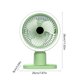 thumbnail image 3 of Mini ventilador de escritorio con luz LED, recargable por USB, tres velocidades ajustables para uso en el hogar y la oficina, ventilador de circulación portátil con batería de 1800 mAh para refrigera, 3 of 6