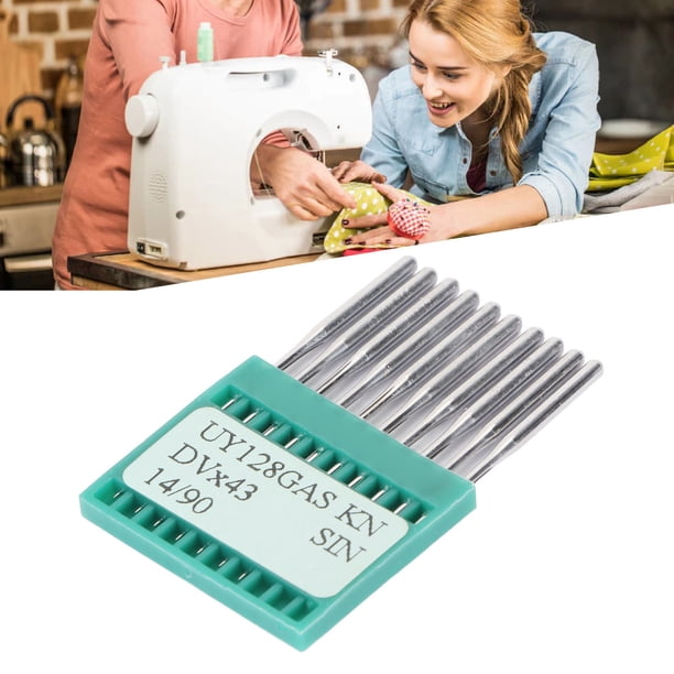 Agujas Para Máquina De Coser Planas 90/14 - Pack De 10 Unidades - Acero De Alta Dureza, Para Bordado Y Costura - Fácil Penetración En Tejidos