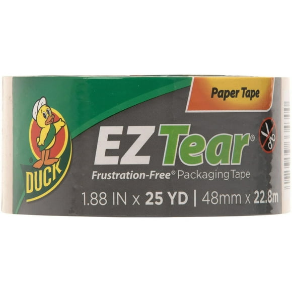 Duck Brand EZ Tear Paper Tape - Tan, 1.88 in. x 25 yd.