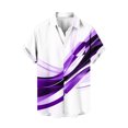 thumbnail image 2 of Men's Lightweight Short Sleeve Button-Down Shirt with Turn-Down Collar, Flowing Casual Print Top for Summer Outdoor Wear, 2 of 4