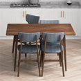 thumbnail image 3 of Brooks Modern Solid Wood Walnut 5 Piece Dining Room & Kitchen Set, 3 of 6
