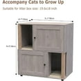 thumbnail image 2 of Shininglove Double Cat Litter Box Enclosure Furniture - Hidden 2-Litter Box Cabinet with Scratching Posts, Wooden End Table Design for Indoor Cats (Fits Most 22"x18" Boxes), 2 of 7