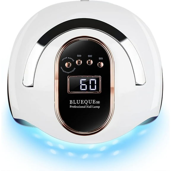 UV LED Nail Dryer 168W Faster Gel Nail Curing Lamp for Gel Polish and Regular Polish Professional Machine Pedicure Manicure Fingernail and Toenail Nail (White 168W)