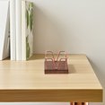 thumbnail image 4 of LOLIPPYY 2Pcs Square Desktop Memo Pad Holder Wood Black Walnut-Rose Gold Minimalist Design For Classroom, 4 of 8