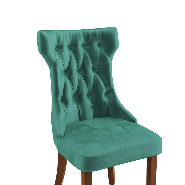 Ember Interiors Clairborne Tufted, Aqua Velvet Tufted Dining Chair