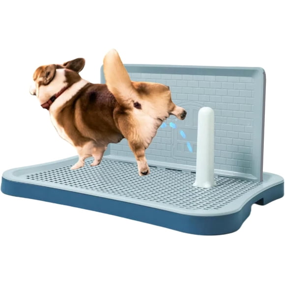 Indoor Dog Potty Pad, 38 * 50cm Pee Pad Holder for Puppy and Small Size Dog with Pee Wall, 4 Anti-Slip Feet, Waterproof and Easy to Clean