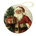 thumbnail image 1 of Christmas Ceramic Ornament Xmas Rustic Style Winter Ornament Keepsake Vintage Christmas Santa Claus Christmas Tree Ceramic Ornament Decoration Ornament Xmas Present, 1 of 1