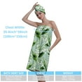 thumbnail image 4 of Colevkie 2 Pcs Bath Skirt & Shower Cap Set for Women Polyester Adjustable Quick Drying Bath Wrap Set for Shower Spa Sauna Printed Flowers Pattern, 4 of 8