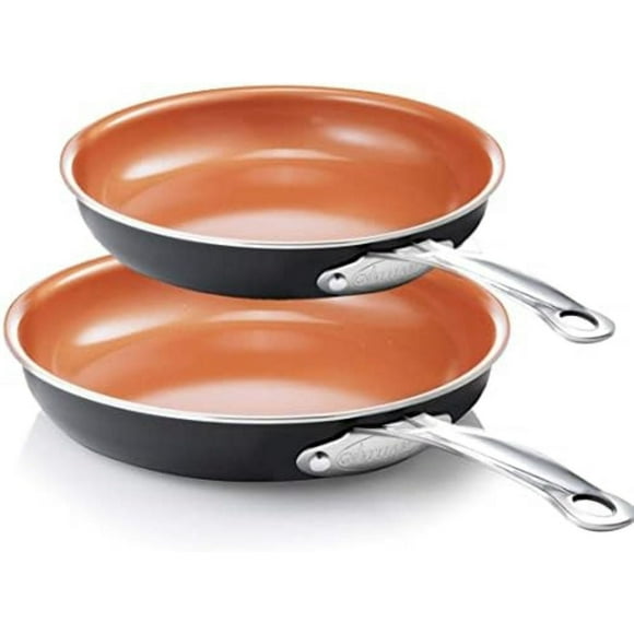 Ensemble de Poêles Antiadhésives Gotham Steel, 8,5" & 9,5", Ensemble de 2 Céramique antiadhésive, va au lave-vaisselle