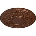 thumbnail image 3 of 32 3/4"OD x 2 1/2"P Jackson Ceiling Medallion (Fits Canopies up to 13 1/2"), Hand-Painted Copper Penny, 3 of 6