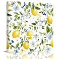 thumbnail image 2 of Lemon Eucalyptus Wall Art Painting on Canvas, Farm Country Leaf Plant Floral Fruit Canvas Art Home Prints Wall Art Framed Modern Artwork for Living Room Bedroom Wall Decor 16x16in, 2 of 9