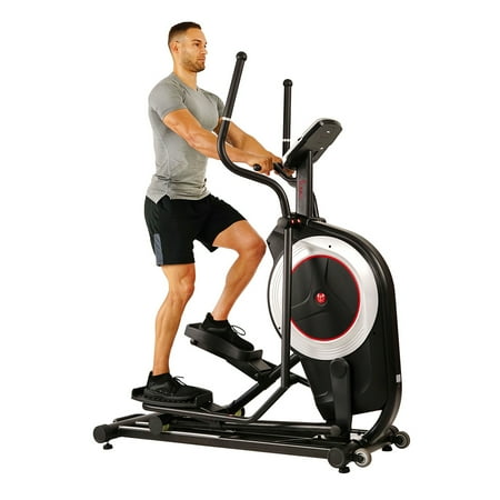 Sunny Health & Fitness Motorized Elliptical Trainer Machine w/ Programmable Monitor, High Capacity and 20" Stride, SF-E3875