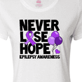thumbnail image 4 of Inktastic Never Lose Hope Epilepsy Awareness with Balloons and Purple Ribbon Women's T-Shirt, 4 of 5