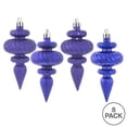 thumbnail image 4 of Vickerman 4" Purple 4-Finish Finial Ornament, 8 per Box, 4 of 4