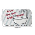 thumbnail image 2 of KKOUHVY Bathroom Rugs, Wavy Edge Cute Irregular Bath Mat, Absorbent Dries Quickly Non-Slip Soft Bathroom Decor, Suitable for Tub&Shower, 2 of 5