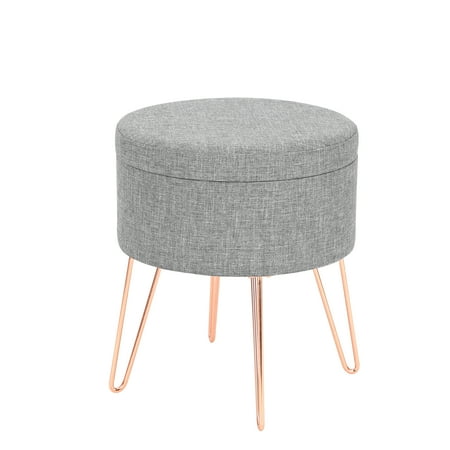 Poly and Bark Hattie Small Round Storage Stool - Walmart.com
