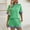 Green, variant on CheerKidz Womens Round Neck Short Sleeve Blouse with Elastic Waist Shorts Set Knitted Comfortable Two Piece Outfit for Home and Home