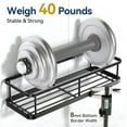 thumbnail image 3 of Shower Caddy Adhesive, Rustproof Shower Shelves for Inside Shower, Large Capacity Bathroom Organizers and Storage, Shower Storage with Removable Hooks, No Drill Bathroom Accessories Black, 3 of 8