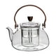 thumbnail image 1 of Tetera de vidrio Tetera de vidrio Hervidor de 1 l Hervidor de té para estufa Tetera de hojas sueltas para cocina Casa de té Barbacoa Camping, 1 of 9