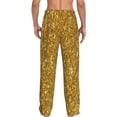 thumbnail image 3 of Goofa Gold Glitter Printed Soft Pajama Pants for Men, Wide Leg Comfy Casual Lounge Yoga Pants-, 3 of 9