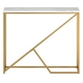 thumbnail image 4 of Evelyn&Zoe Stella 36" Wide Console Table with Faux Marble Top, Brass, 4 of 7